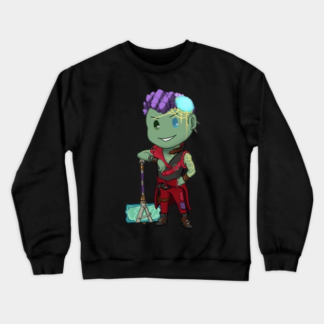 Punk Rock Barbarian Crewneck Sweatshirt by ZioCorvid